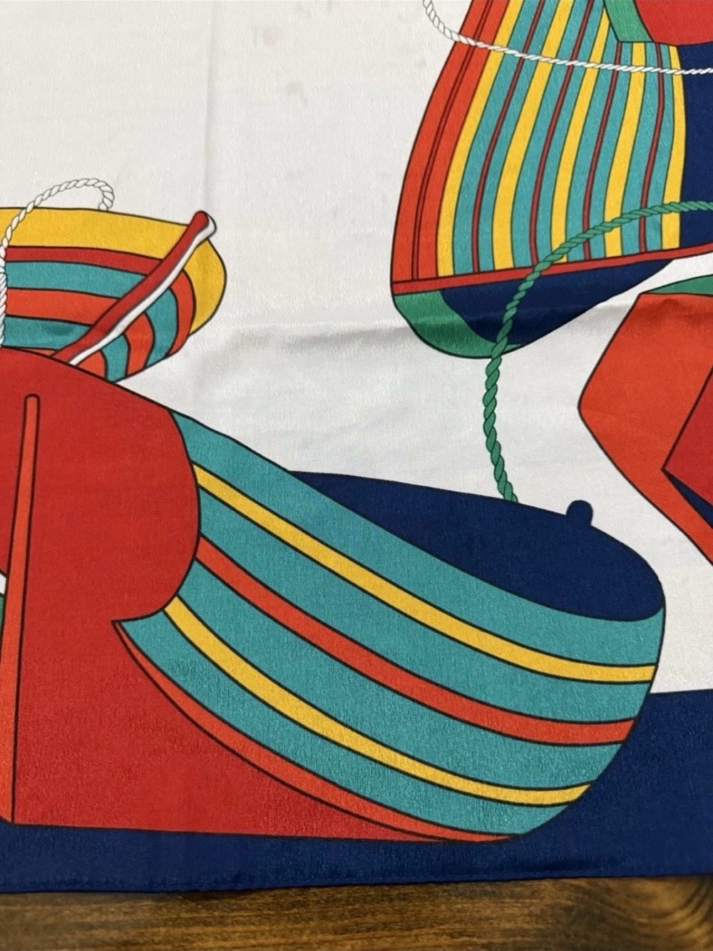 Vintage Liz Claiborne Nautical  Print Scarf - Picture 5 of 8
